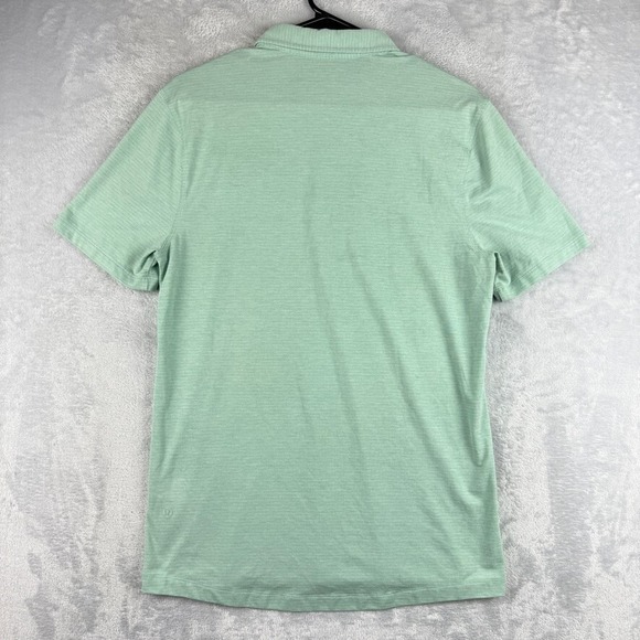 Lululemon Polo Shirt Mens Small Green Evolution Golf Tech Performance Stretch - Picture 4 of 8